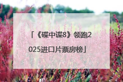 《碟中谍8》领跑2025进口片票房榜