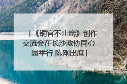 《铜官不止窑》创作交流会在长沙政协同心园举行 陈刚出席