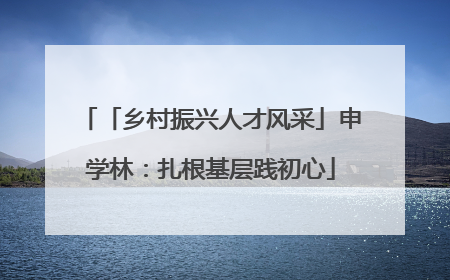 「乡村振兴人才风采」申学林：扎根基层践初心