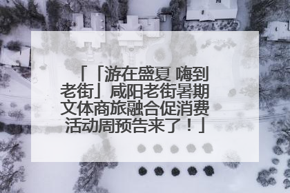 「游在盛夏 嗨到老街」咸阳老街暑期文体商旅融合促消费活动周预告来了！