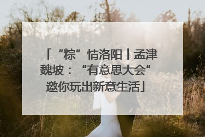 “粽”情洛阳丨孟津魏坡：“有意思大会”邀你玩出新意生活