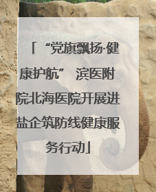 “党旗飘扬·健康护航” 滨医附院北海医院开展进盐企筑防线健康服务行动