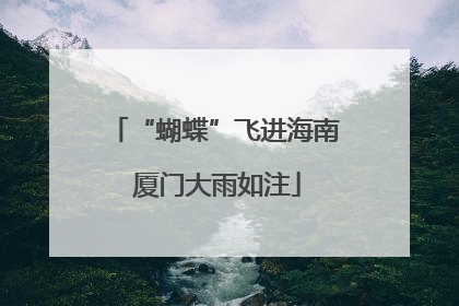 “蝴蝶”飞进海南 厦门大雨如注