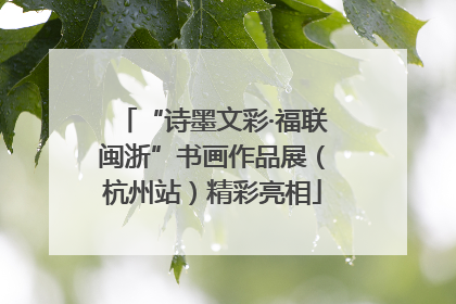 “诗墨文彩·福联闽浙”书画作品展（杭州站）精彩亮相