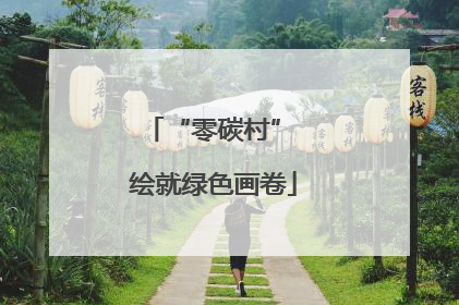 “零碳村” 绘就绿色画卷