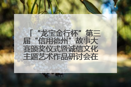 “龙宝金行杯”第三届“信用德州”故事大赛颁奖仪式暨诚信文化主题艺术作品研讨会在山东德州举办