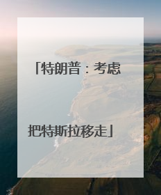 特朗普：考虑把特斯拉移走