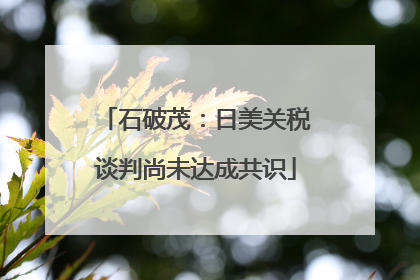 石破茂：日美关税谈判尚未达成共识