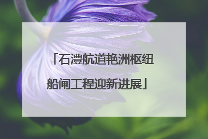 石澧航道艳洲枢纽船闸工程迎新进展