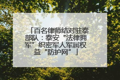百名律师结对驻泰部队：泰安“法律拥军”织密军人军属权益“防护网”