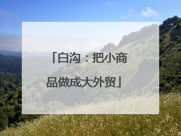白沟：把小商品做成大外贸