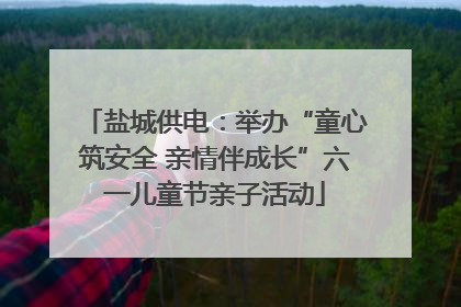 盐城供电：举办“童心筑安全 亲情伴成长”六一儿童节亲子活动