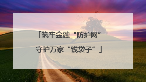 筑牢金融“防护网” 守护万家“钱袋子”