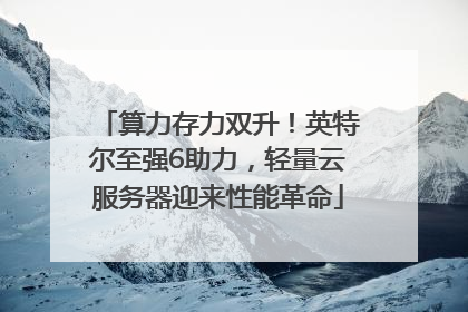 算力存力双升！英特尔至强6助力，轻量云服务器迎来性能革命
