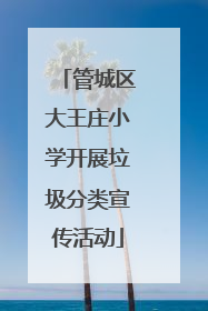 管城区大王庄小学开展垃圾分类宣传活动