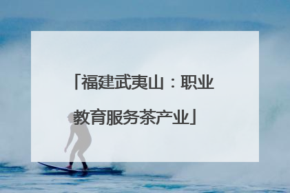福建武夷山：职业教育服务茶产业