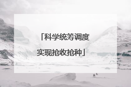科学统筹调度实现抢收抢种