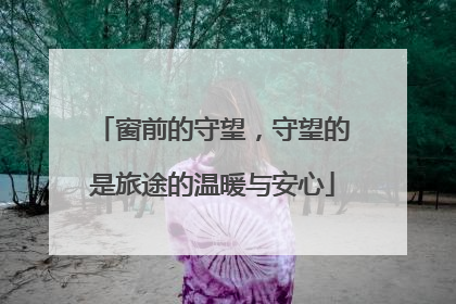 窗前的守望，守望的是旅途的温暖与安心