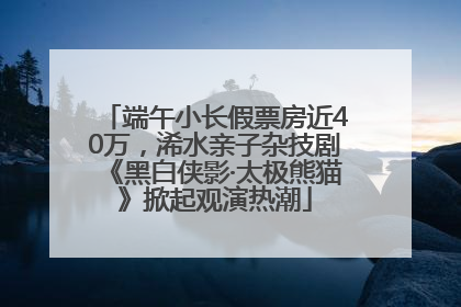 端午小长假票房近40万，浠水亲子杂技剧《黑白侠影·太极熊猫》掀起观演热潮