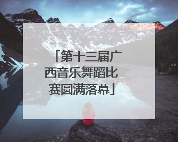 第十三届广西音乐舞蹈比赛圆满落幕
