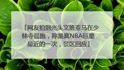 网友拍到光头文班亚马在少林寺晨跑，称是离NBA巨星最近的一次，景区回应