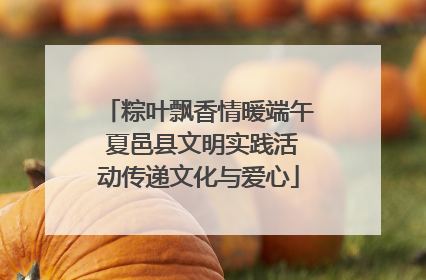 粽叶飘香情暖端午 夏邑县文明实践活动传递文化与爱心