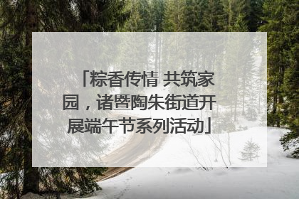 粽香传情 共筑家园，诸暨陶朱街道开展端午节系列活动
