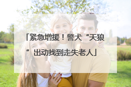 紧急增援！警犬“天狼”出动找到走失老人