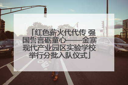 红色薪火代代传 强国誓言砺童心——金寨现代产业园区实验学校举行分批入队仪式