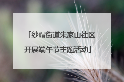 纱帽街道朱家山社区开展端午节主题活动