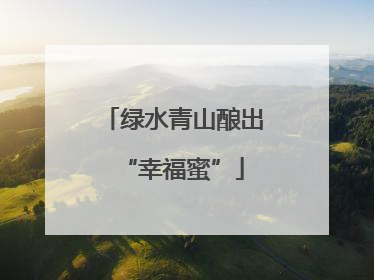 绿水青山酿出“幸福蜜”