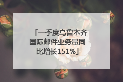 一季度乌鲁木齐国际邮件业务量同比增长151%