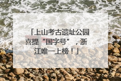 上山考古遗址公园喜提“国字号”，浙江唯一上榜！