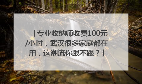 专业收纳师收费100元/小时，武汉很多家庭都在用，这潮流你跟不跟？