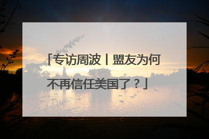 专访周波丨盟友为何不再信任美国了？