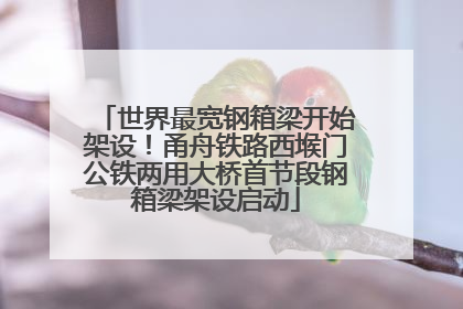 世界最宽钢箱梁开始架设！甬舟铁路西堠门公铁两用大桥首节段钢箱梁架设启动