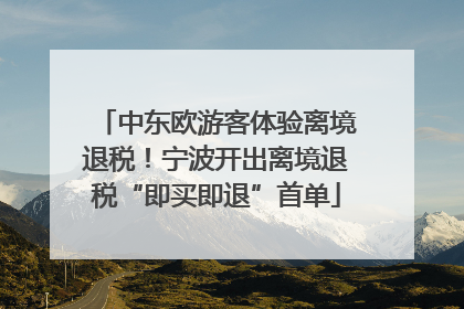 中东欧游客体验离境退税！宁波开出离境退税“即买即退”首单