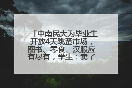 中南民大为毕业生开放4天跳蚤市场，图书、零食、汉服应有尽有，学生：卖了几十个手串