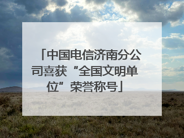 中国电信济南分公司喜获“全国文明单位”荣誉称号