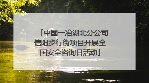 中国一冶湖北分公司信阳步行街项目开展全国安全咨询日活动