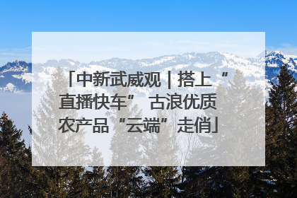 中新武威观｜搭上“直播快车” 古浪优质农产品“云端”走俏