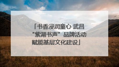 书香浸润童心 武昌“紫湖书声”品牌活动赋能基层文化建设