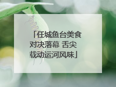 任城鱼台美食对决落幕 舌尖载动运河风味