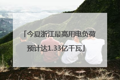 今夏浙江最高用电负荷预计达1.33亿千瓦