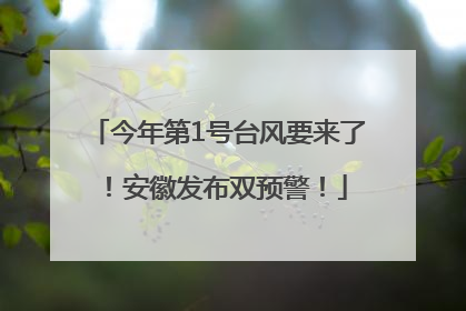 今年第1号台风要来了！安徽发布双预警！