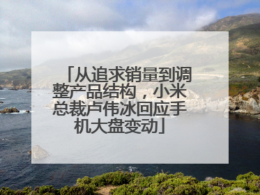 从追求销量到调整产品结构，小米总裁卢伟冰回应手机大盘变动