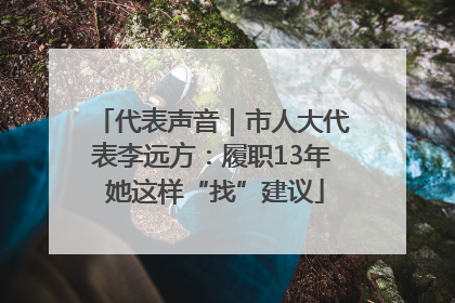 代表声音｜市人大代表李远方：履职13年 她这样“找”建议