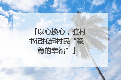 以心换心，驻村书记托起村民“稳稳的幸福”
