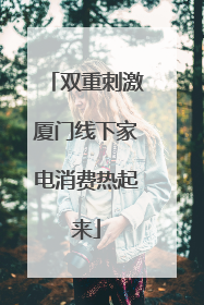 双重刺激厦门线下家电消费热起来