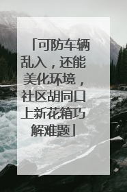 可防车辆乱入，还能美化环境，社区胡同口上新花箱巧解难题